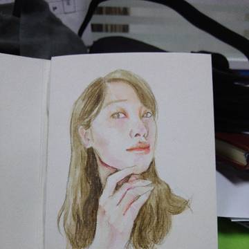 會社同僚二人肖像