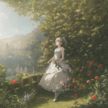 仿油画风的贵族少女