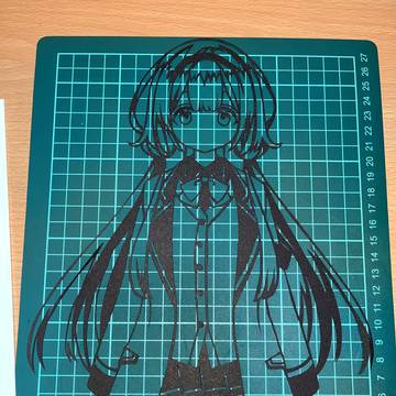 周央サンゴ　切り絵