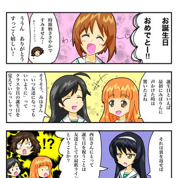 西住みほ誕生日おめでとう漫画