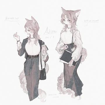 働く猫のお姉さん