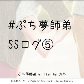 ぷち夢師弟SSログ⑤