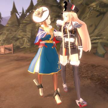 Bismarck and Hood in a Forest