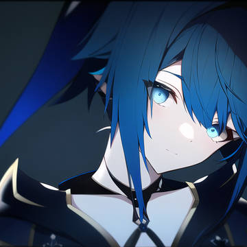 青い髪の女の子