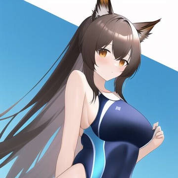 AI画的泳装小德