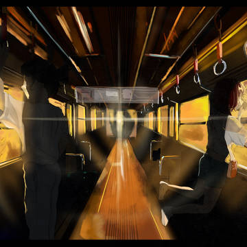 たそがれの電車