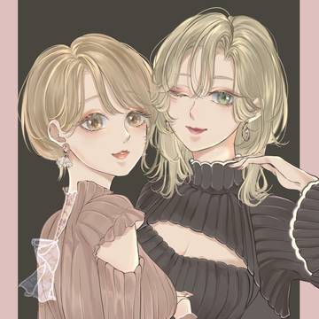 リブニットとメイク💄