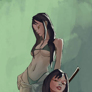 Girls with katana