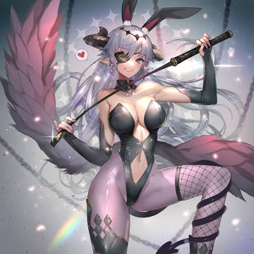 【差分詰め】レザーデビルバニーちゃん😈💜💜💜