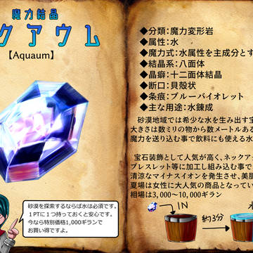 【PFSOZ】魔力結晶アクアウム【黄金の交易路】
