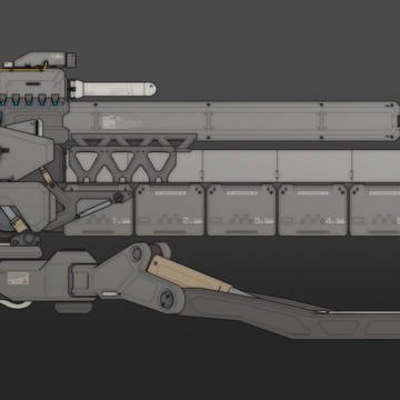 M9 アルテミス専用特殊装備 実験型多段式加速質量投射機 アラッ