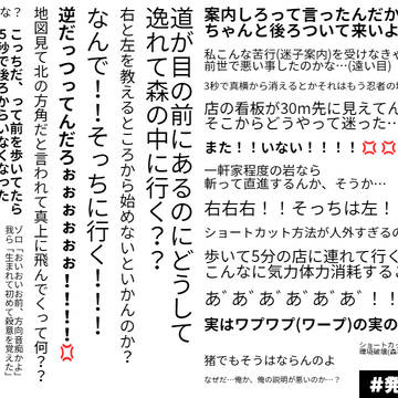 ゾロを案内することになった我らの発言まとめ