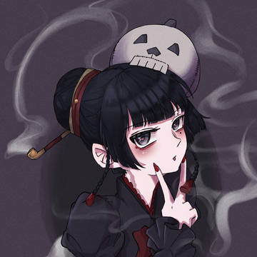がいこつかぼちゃと女の子