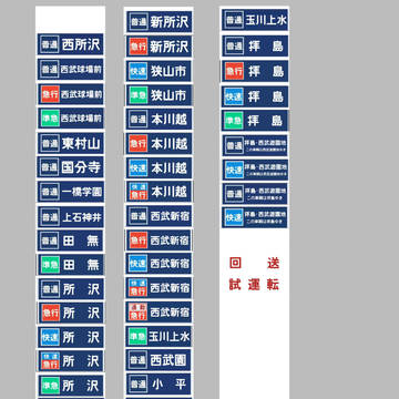西武2000系列 旧方向幕