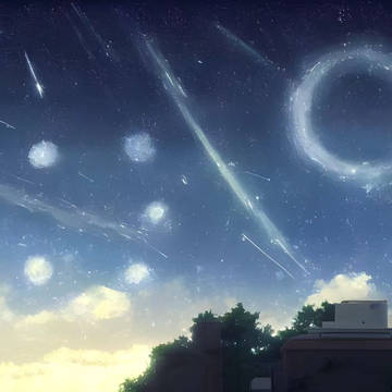 星空の下で愛し合う人