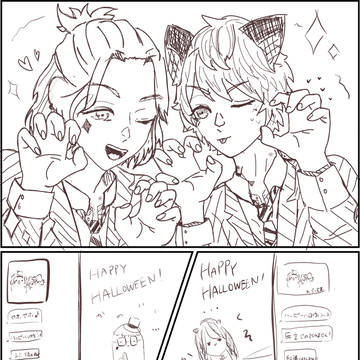 レオラギとトレケイのハロウィン🎃