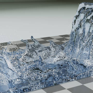 【ブログ更新】流体シミュレーションで「荒々しい水流」