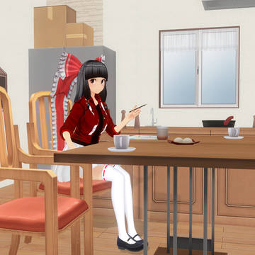 Reimu writing