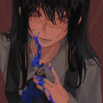 蓝色的