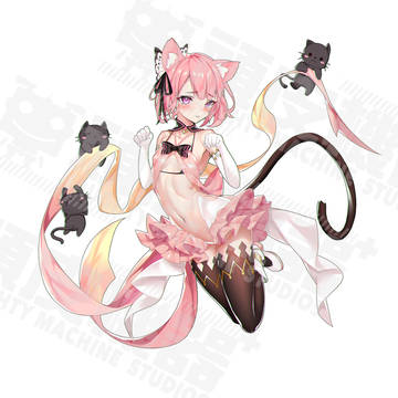 猫擬人貧乳吃茶店黒糸女児メイド
