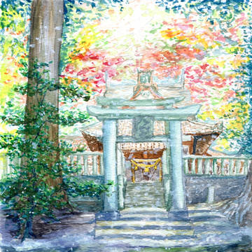 秋の神社