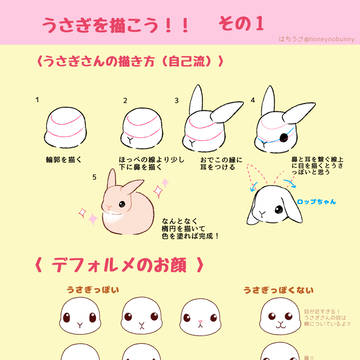 うさぎさんを描く時のポイント