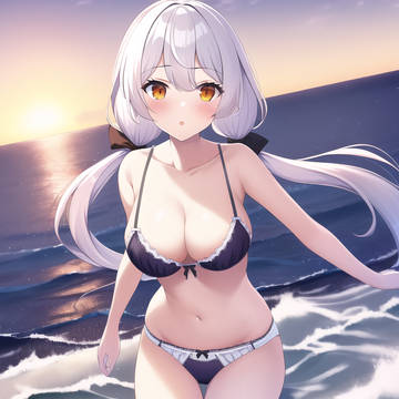 Kagura at beach