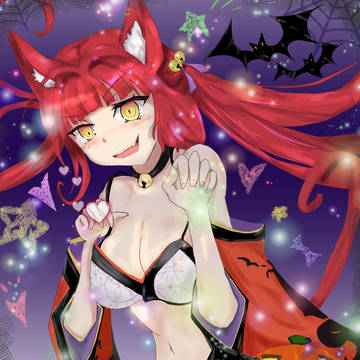 火車ちゃんハロウィンイラスト遅れたけど完成