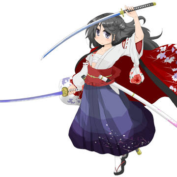 ゲーム用キャラセレ居合ガール