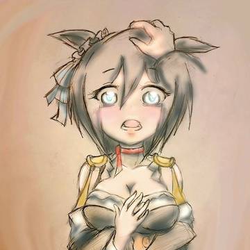 トレーナーに撫でられるエイシンフラッシュ
