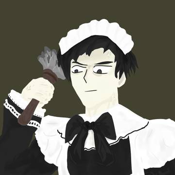 Roland in maid's uniform
