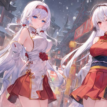 フォーミダブル × イラストリアス 冬の夜の街