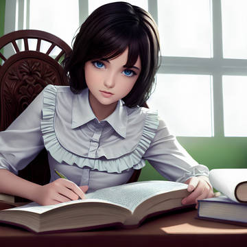 Studying girl