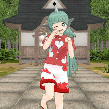 ZUN絵ポーズあうんちゃん