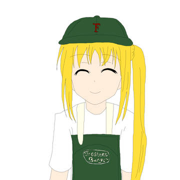 フレッシュネスバーガーのバイトをし始めた虹夏ちゃん