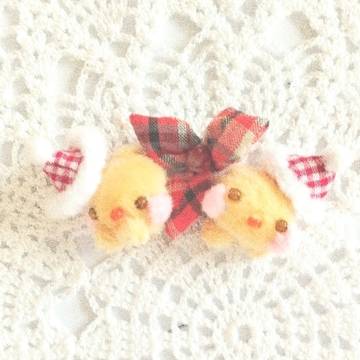 フリー写真素材 サンタ帽子 ヒヨコ 動物