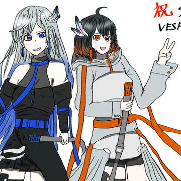 VESPERBELL YouTube 20万人達成祝いイラスト