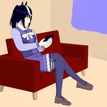 スマホを弄るシェント