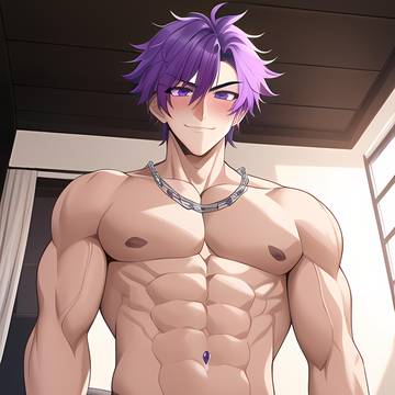 AI绘画☆紫发少年