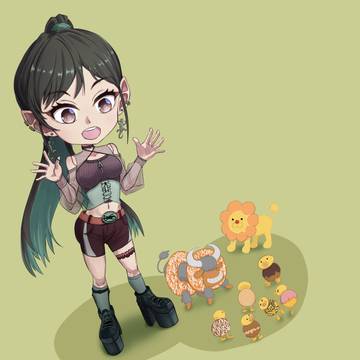 Vtuber棘花（とげか）さんの雑談配信イメージイラスト