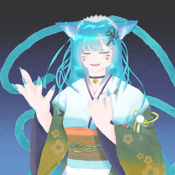 Vtuber 美夜尾あこは ファンアート