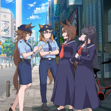 【ウマ娘】職務質問されるスケバンたち
