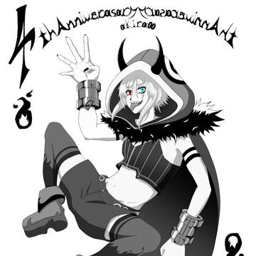 Vtuber屍鬼さん４周年おめでとうイラスト