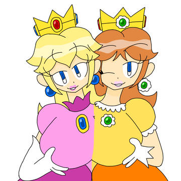 Peach and Daisy Conjoined