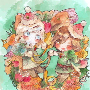 お花屋さんのクリスマスリース