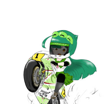 東北ずん子とバイク