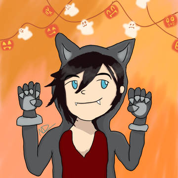 Vamp dresses up for Halloween