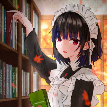 紅葉とメイド