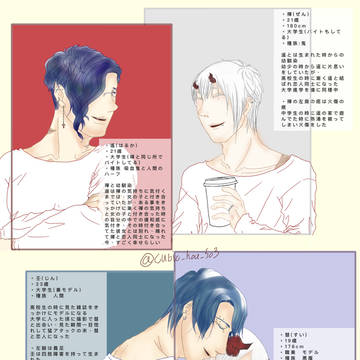 我が家の創作男子達の簡単なプロフ