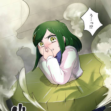 パイナップルに襲われる百合愛ちゃん(缶詰化)